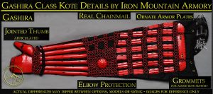 Gashira Kote Details by Iron Mountain Armory