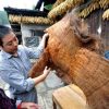 Traditional Mino (Samurai Rain Coat) made from Palm Husk by Iron Mountain Armory