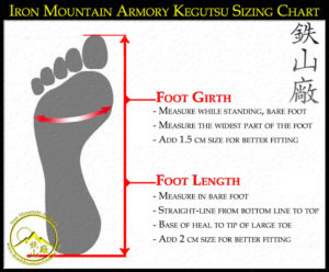 Custom Kegutsu Sizing Options