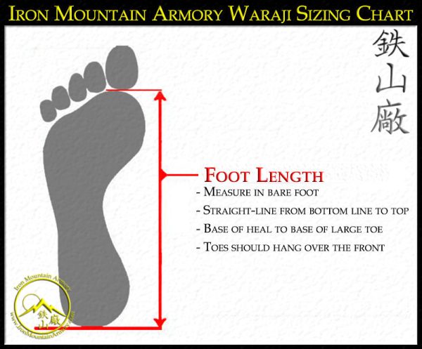 Custom Waraji Sizing