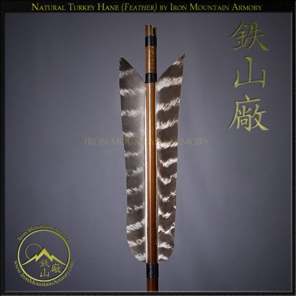 Ya - Samurai Arrow Head with Natural Turkey Feathers