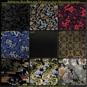 Art Silk Brocade Options for Samurai Armor, Yoroi and Clothing