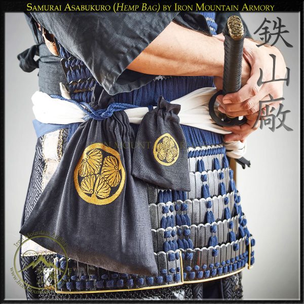 Tokugawa Samurai Clan Kinchaku Hemp Bag by Iron Mountain Armory