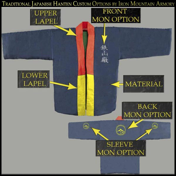 Traditional Japanese Hanten Custom Options by Iron Mountain Armory