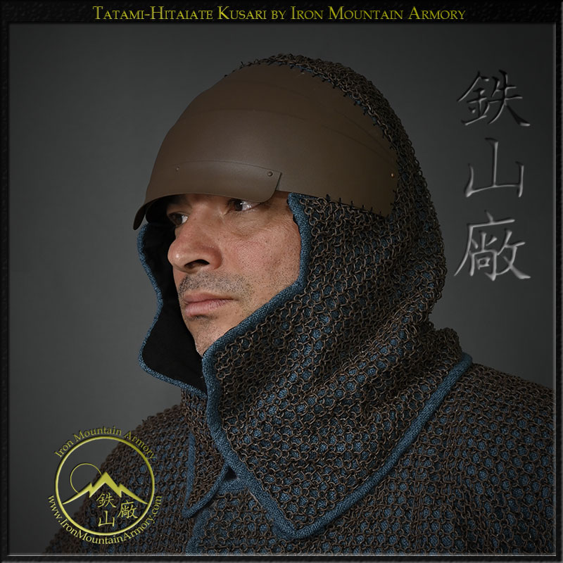 Tatami hitaiate kusari chainmail forehead protector, foldable head protection